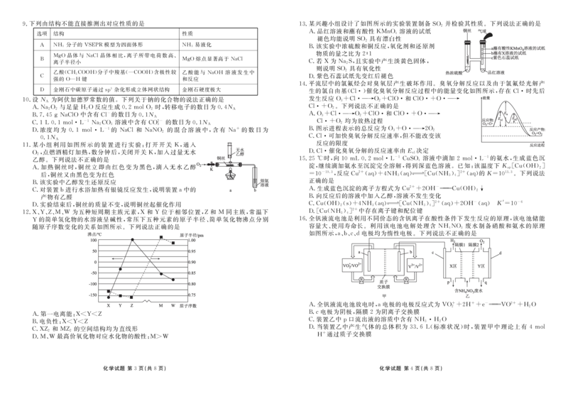 高三化学正文（2026届开学联考）_2025年8月_250805广东衡水金卷2026届新高三开学联考_广东省衡水金卷2025-2026学年高三上学期开学联考化学试题