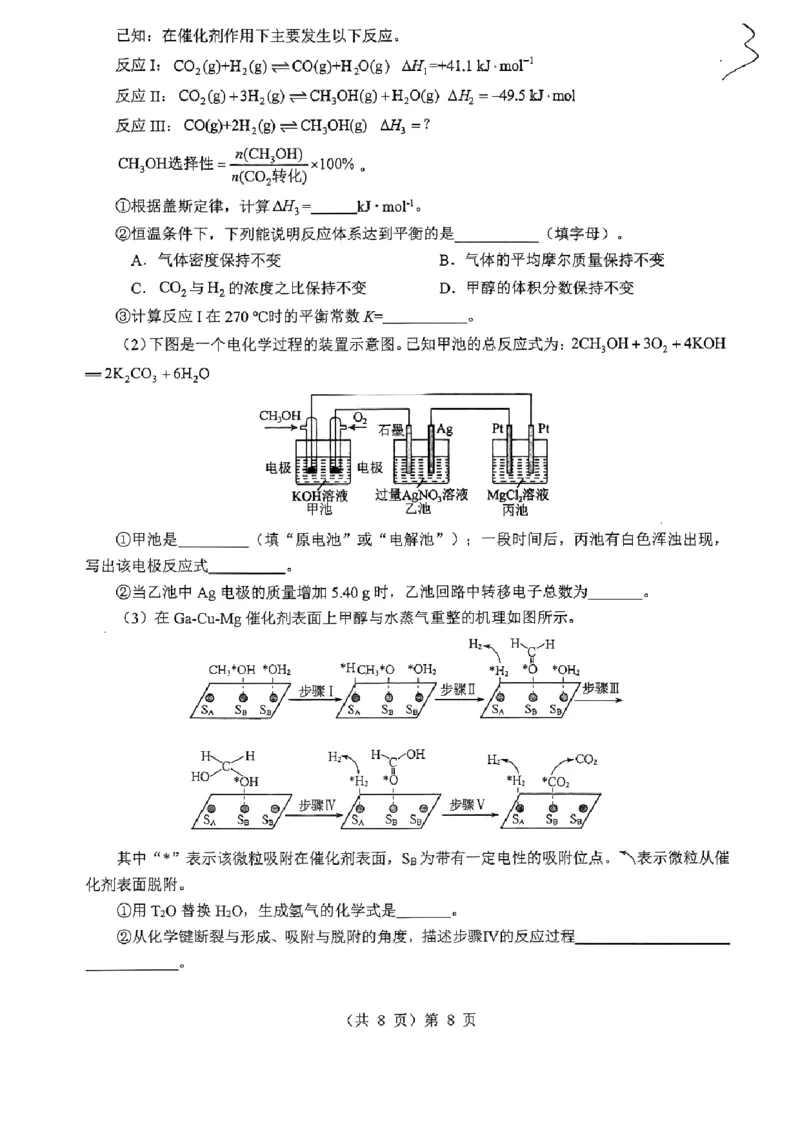 湖北省2026届高三上学期元月调考化学+答案(1)_2026年1月_260116湖北省2026届高三上学期元月调考（全科）