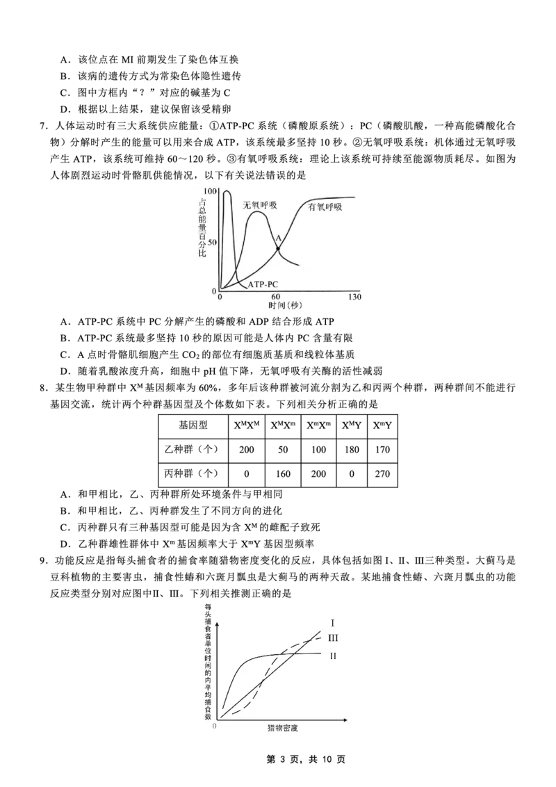 高2025届2024-2025学年（下）高考模拟考试（二）生物_2025年5月_250527重庆市育才中学高2025届2024-2025学年（下）高考模拟考试（二）（全科）