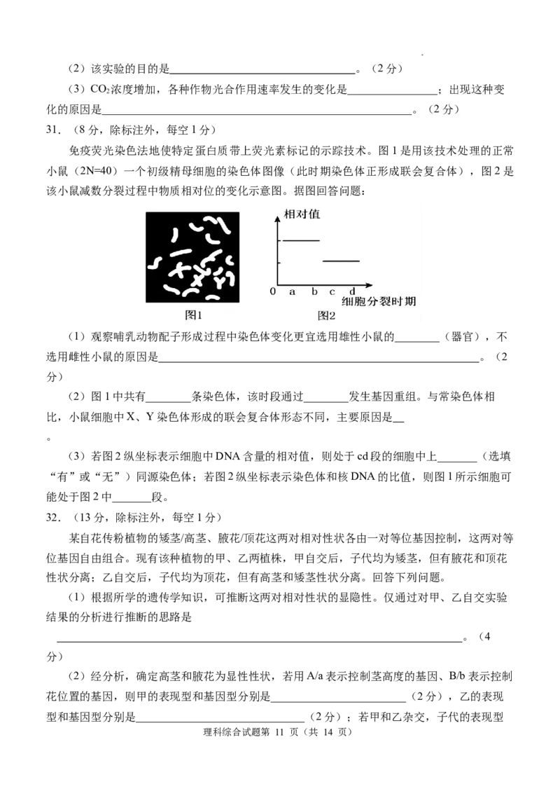 四川省江油中学2023-2024学年高三上学期9月月考理科综合试题_2023年9月_01每日更新_23号_2024届四川省江油中学高三上学期9月月考_四川省江油中学2024届高三上学期9月月考理综