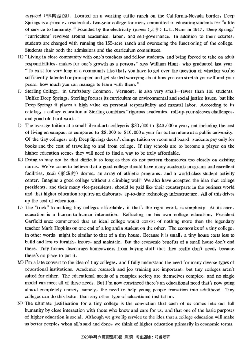 2023.06六级真题第3套_英语四六级整合_英语四六级真题版本二此版为主此文件夹会持续更新_六级真题_1.六级真题+答案解析+听力音频_2023年06月CET6_2023.06第3套