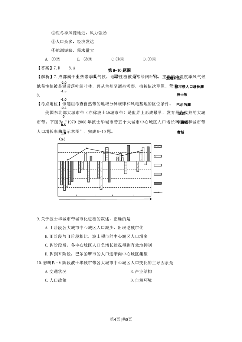 2012年高考地理试卷（浙江）（解析卷）_地理历年高考真题_新&middot;Word版2008-2025&middot;高考地理真题_地理（按试卷类型分类）2008-2025_自主命题卷&middot;地理（2008-2025）_浙江自主命题&middot;地理（2008-2025）