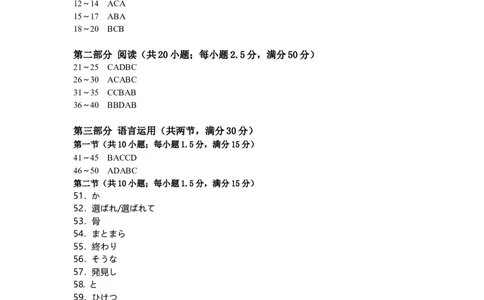 日语(1)_2026年1月_260123四川省绵阳市2026届高三上学期第二次诊断性考试（绵阳高三二诊）_四川省绵阳市2026届高三上学期第二次诊断性考试日语试题含答案