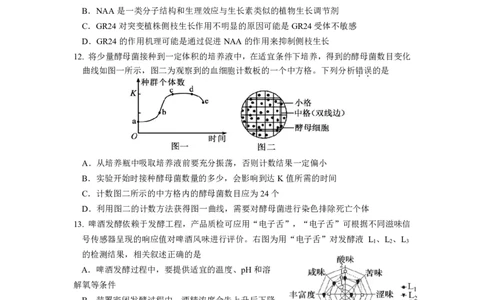 南京六校联合体高三上(8月调研)-生物试题+答案(1)_2023年9月_029月合集_2024届江苏省南京六校联合体高三上学期8月调研