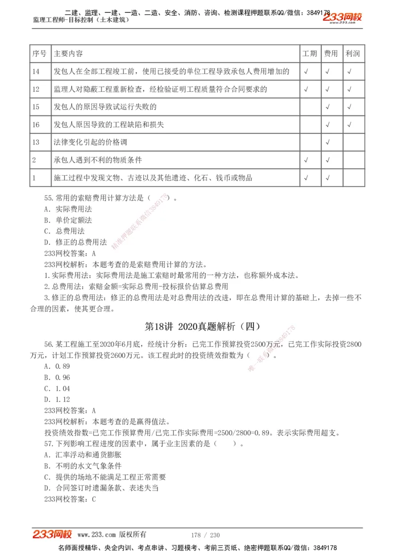 233-土建三控-真题解析-19-25年_监理工程师_2025监理工程师_2025年监理工程师SVIP_2025年监理土建控制SVIP_2025年真题解析
