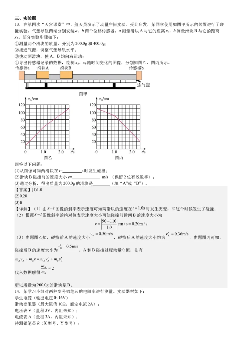 山东物理-答案-p_近10年高考真题汇编（必刷）_2024年高考真题_高考真题（截止6.29）_山东卷副科（6科全）