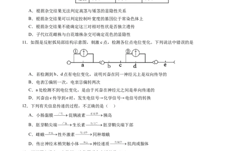 生物-2024届新高三开学摸底考试卷（江西、安徽、贵州、广西、黑龙江、吉林、甘肃七省通用）(考试版)_2024届新高三开学摸底考试卷_生物-2024届新高三开学摸底考试卷