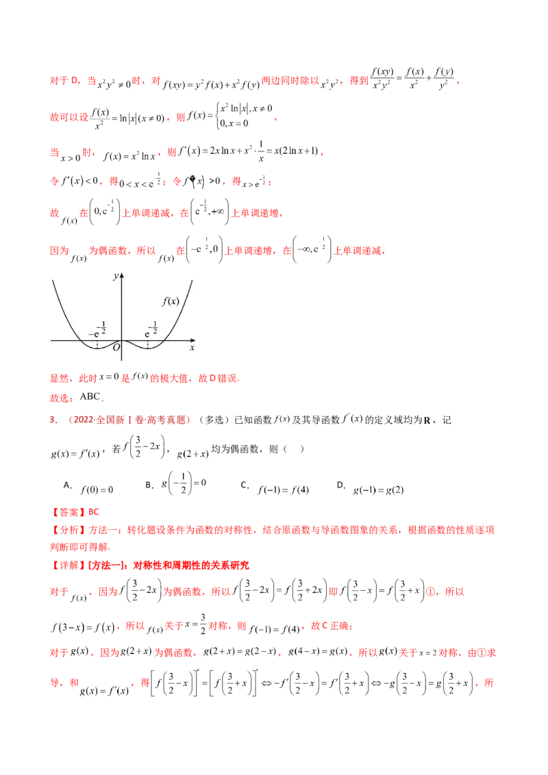 专题16导数及其应用小题综合（教师卷）-十年（2015-2024）高考真题数学分项汇编（全国通用）_近10年高考真题汇编（必刷）_十年（2015-2024）高考数学真题分类汇编（全国通用）