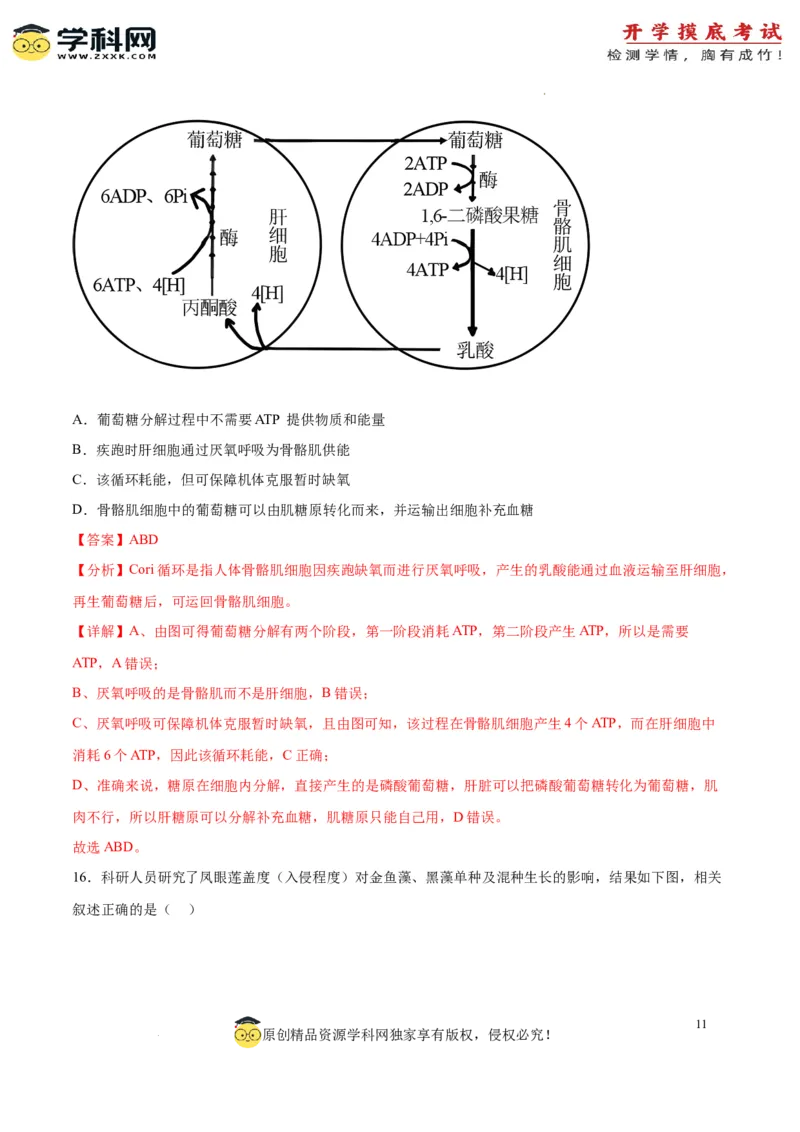 生物（江苏卷）（全解全析）_2024届新高三开学摸底考试卷_生物-2024届新高三开学摸底考试卷_生物-2024届新高三开学摸底考试卷（江苏卷）