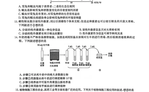 九师联盟2026届高三一月份联合考试生物学试题(1)_2026年1月_260109九师联盟2026届高三上学期第五次质量检测（1月联考）（全科）_九师联盟2026届高三上学期第五次质量检测生物（HG-G)