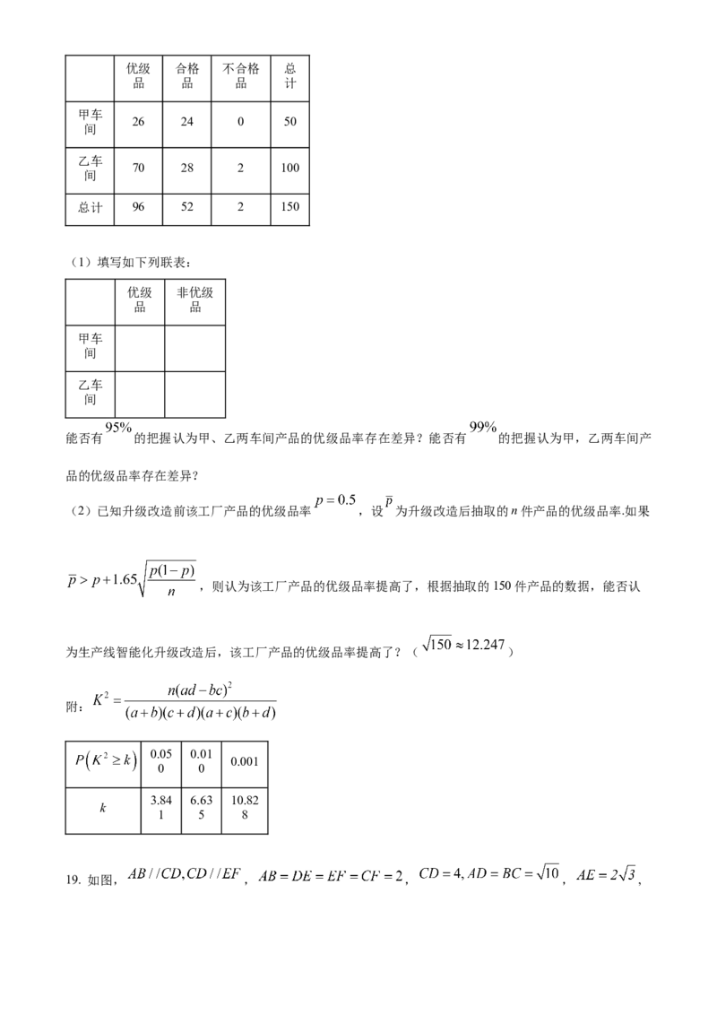精品解析：2024年高考全国甲卷数学(文)真题（原卷版）_高考真题全网收集_理综文综_2024年高考全国甲卷数学（文）高考真题解析（参考版）