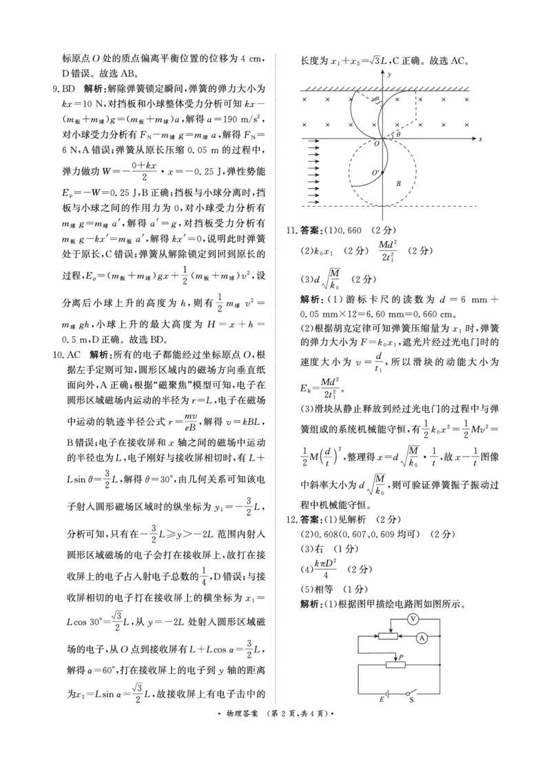 青桐鸣5月28-29日高三联考物理答案_2025年5月_2505292025届河南省青桐鸣5月全真模拟卷&middot;高考考前适应性考试（全科）_2025届河南省青桐鸣5月全真模拟卷&middot;高考考前适应性考试-物理