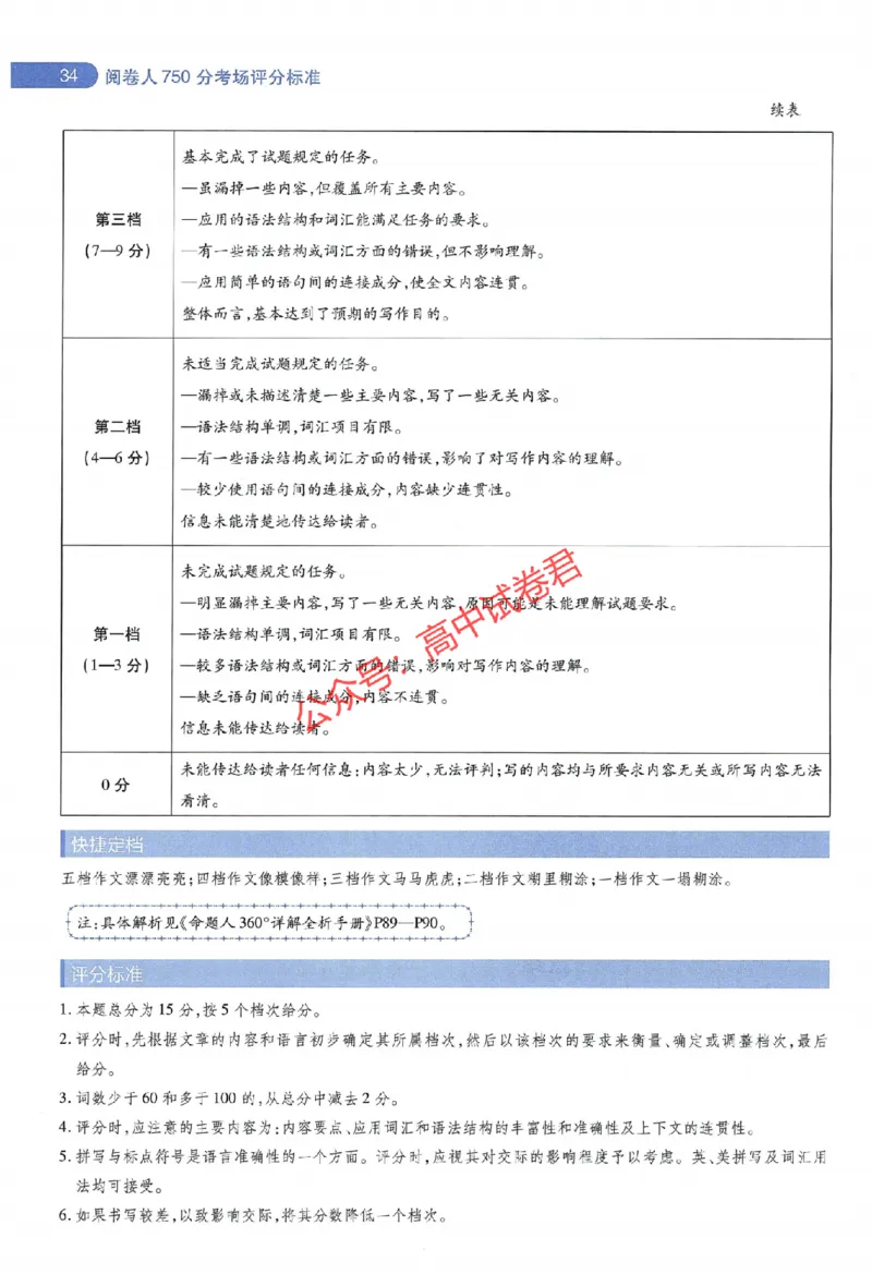 天星教育2024年高考临考预测押题密卷江西专版阅卷人750分考场评分标准_1_2024高考押题卷_12024天星全系列_@@@天星临考押题密卷汇总重复_2024年tx高考临考押题密卷江西专版