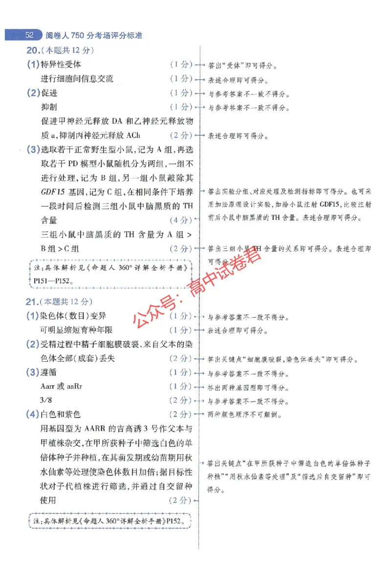 天星教育2024年高考临考预测押题密卷江西专版阅卷人750分考场评分标准_1_2024高考押题卷_12024天星全系列_@@@天星临考押题密卷汇总重复_2024年tx高考临考押题密卷江西专版