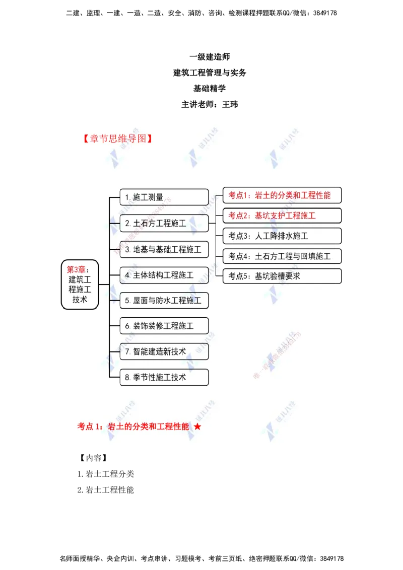 21.一建建筑基础精学-21-土石方工程施工1（岩土、基坑支护1）_2026年一级建造师_2026年一建建筑_2025年一建建筑SVIP_02-基础精讲✿高端面授✿深度强化_讲义