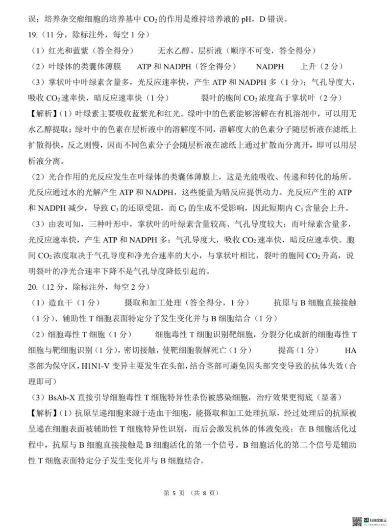 NT名校联合体2025-2026学年高三上学期1月月考生物答案(1)_2026年1月_260115河北省NT名校联合体2025-2026学年高三上学期1月月考（全科）