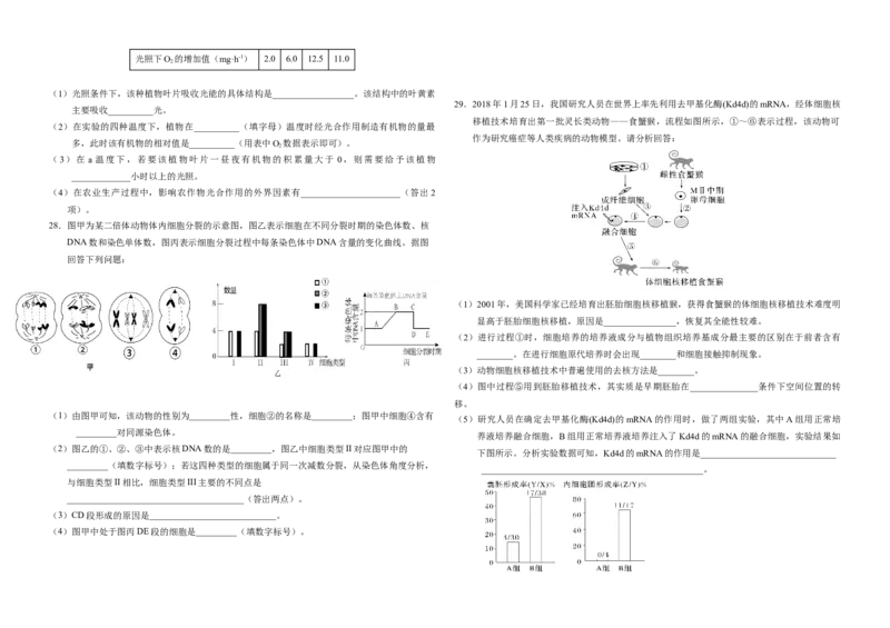 吉林省长春外国语学校2023-2024学年高三上学期9月月考试题生物(1)_2023年10月_0210月合集_2024届吉林省长春外国语学校高三上学期9月月考试题_Word