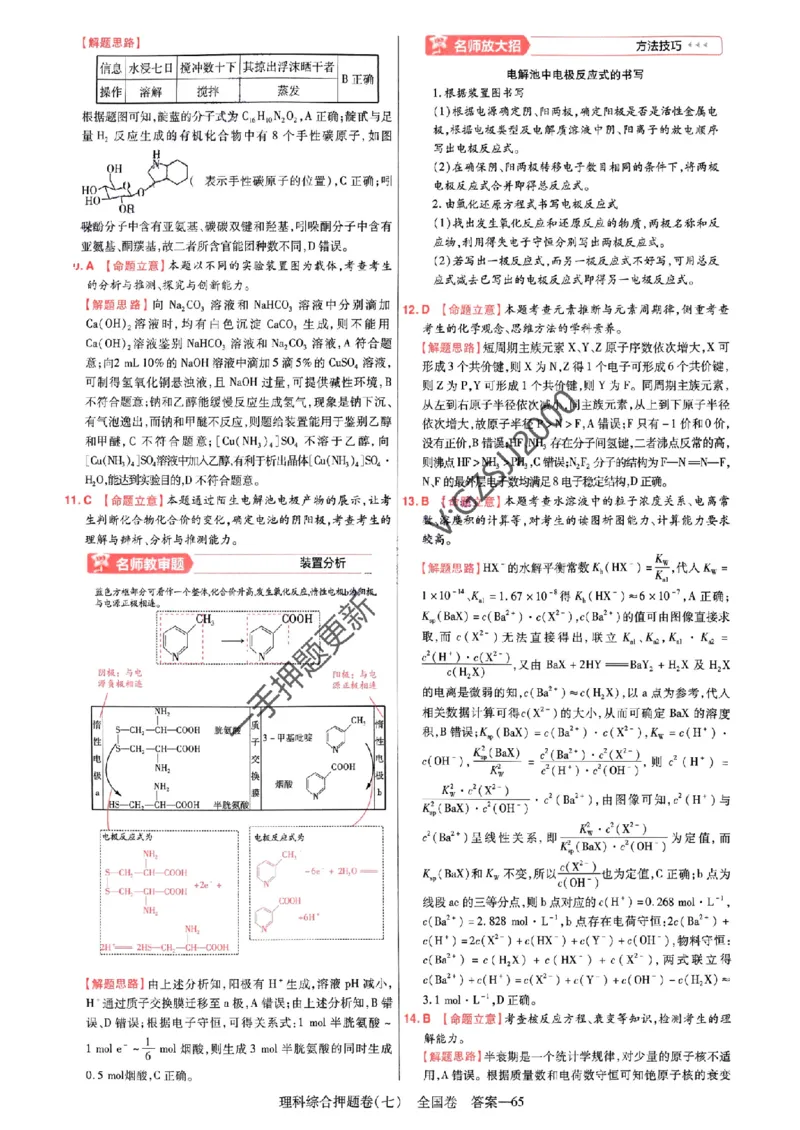 天星教育2024全国卷高考最后一卷延边教育出版社理综答案_1_2024高考押题卷_12024天星全系列_tx《金k卷&middot;最后一卷》（9科全）_全国卷