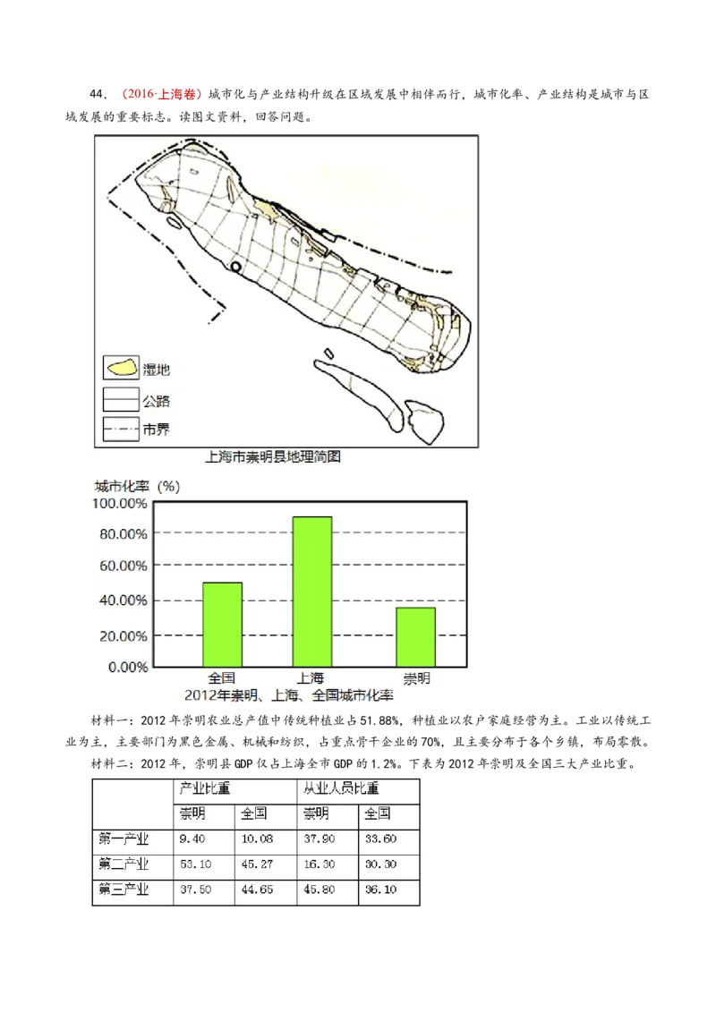 专题14区域和区域发展-十年（2014-2023）高考地理真题分项汇编（学生卷）_近10年高考真题汇编（必刷）_十年（2014-2024）高考地理真题分项汇编（全国通用）