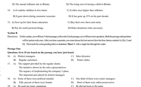 2014年6月年大学英语四级考试真题（三）._英语四六级整合_英语四六级真题版本二此版为主此文件夹会持续更新_四级真题_1.四级真题+答案解析+听力音频(1989-2025)_2014年_2014年06月CET4