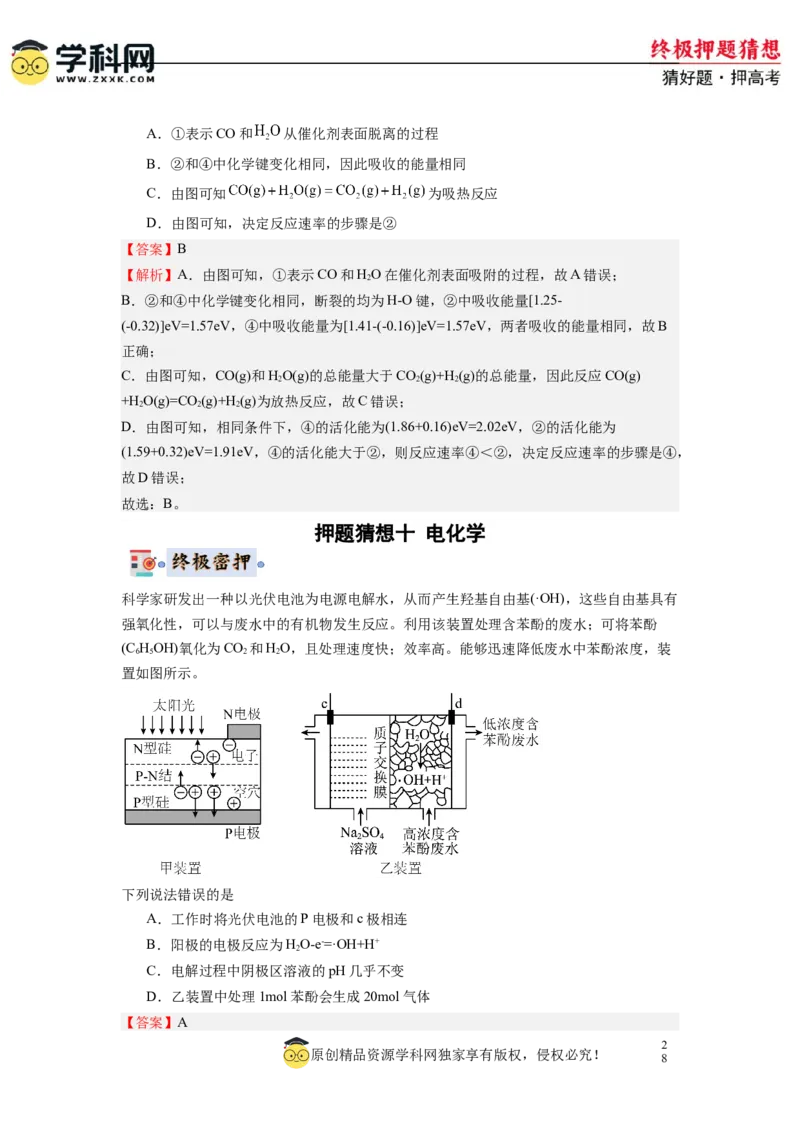 化学-2024年高考终极押题猜想（解析版）_2024高考押题卷_62024学科网全系列_212024年高考终极押题猜想_化学-2024年高考终极押题猜想