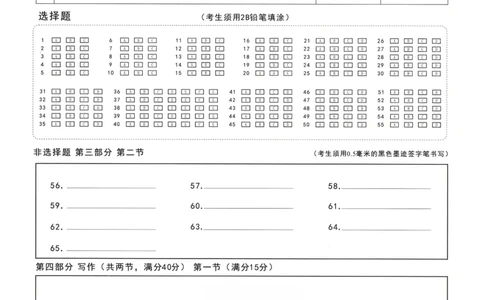 绵阳市高中2023级第二次诊断性考试英语答题卡(1)_2026年1月_260124四川省绵阳市2023级(2026届)高三第二次诊断考试（A卷）（全科）