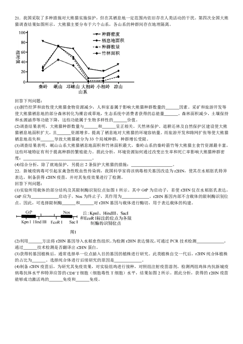 河北生物-试题-p_近10年高考真题汇编（必刷）_2024年高考真题_高考真题（截止6.29）_其他地方卷（目前搜集不完整）_河北卷（物、化、生）
