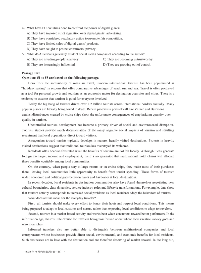 2022年9月六级真题_英语四六级整合_英语四六级真题版本二此版为主此文件夹会持续更新_六级真题_1.六级真题+答案解析+听力音频_2014年-2022年真题解析音频_2022年09月CET6