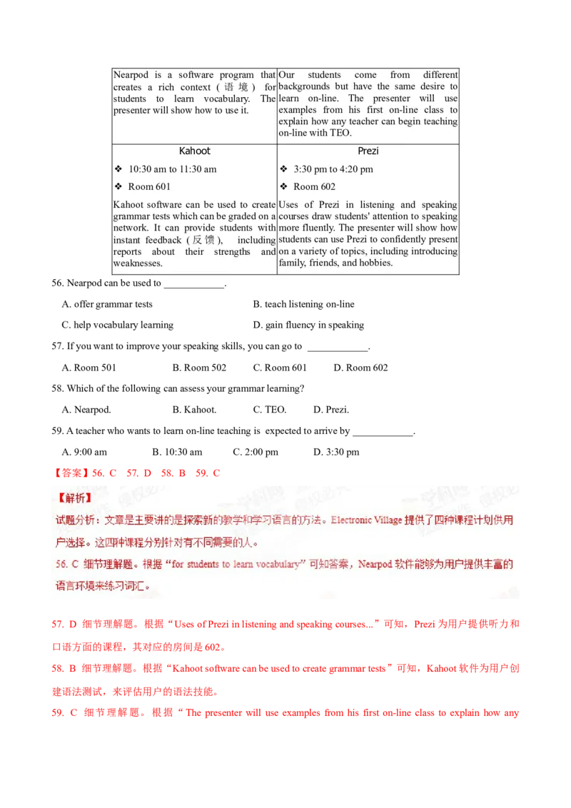 专题12阅读理解应用文(教师卷)--十年（2015-2024）高考真题英语分项汇编（全国通用）_近10年高考真题汇编（必刷）_十年（2014-2024）高考英语真题分类汇编（全国通用）