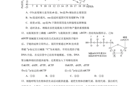 宁德一中2024届高三第一次检测生物(1)_2023年10月_0210月合集_2024届福建省宁德第一中学高三上学期一模_2024届福建省宁德第一中学高三上学期一模生物