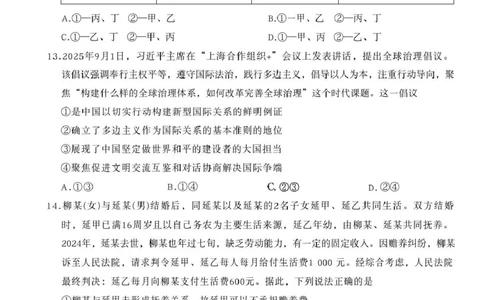 辽宁省辽阳市2026届高三上学期1月期末考试（26-214C）政治(1)_2026年1月_260115金太阳&middot;辽宁省辽阳市2026届高三上学期1月期末考试（26-214C）