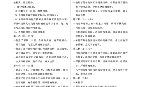 （英语评分细则）1月15-16日高三年级质量检测(1)_2026年1月_260115河南省青桐鸣大联考2025-2026学年高三上学期1月月考（全科）