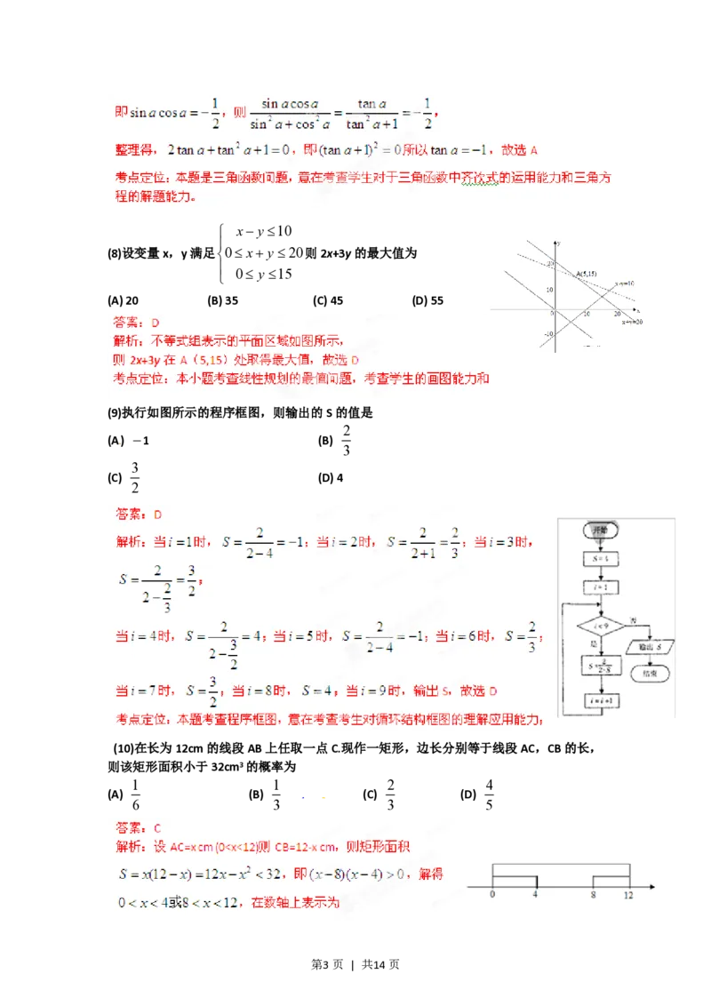 2012年高考数学试卷（理）（辽宁）（解析卷）_数学历年高考真题_新&middot;PDF版2008-2025&middot;高考数学真题_数学（按年份分类）2008-2025_2012&middot;高考数学真题