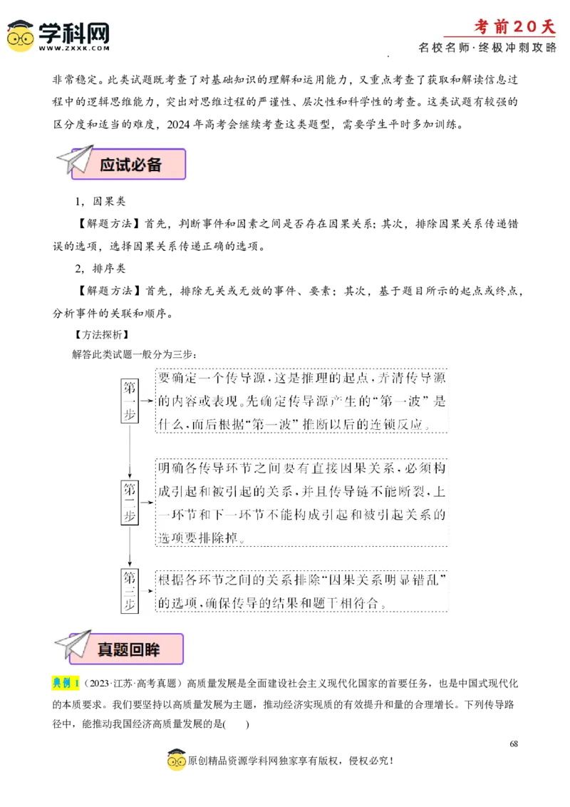 政治（二）-2024年高考考前20天终极冲刺攻略_2024高考押题卷_62024学科网全系列_21学科网高考考前终极攻略_政治-2024年高考考前20天终极冲刺攻略