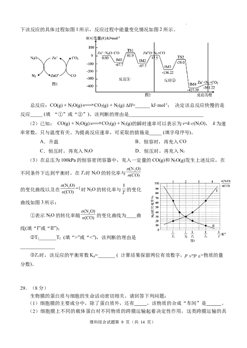 四川省江油中学2023-2024学年高三上期10月月考理综试题(1)_2023年10月_0210月合集_2024届四川省江油中学高三上期10月月考_四川省江油中学2024届高三上期10月月考理综