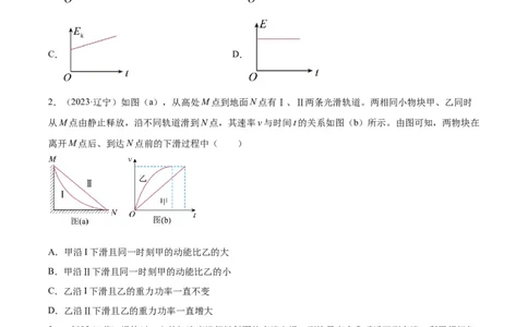 专题21动能（学生卷）-十年（2014-2023）高考物理真题分项汇编（全国通用）_近10年高考真题汇编（必刷）_十年（2014-2024）高考物理真题分项汇编（全国通用）