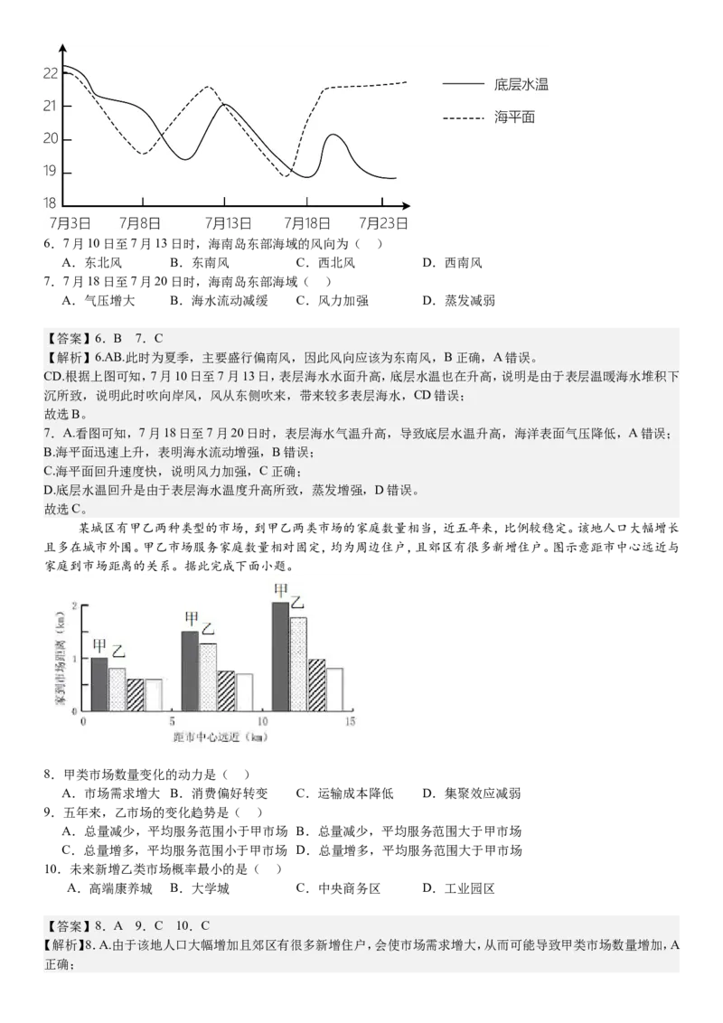 福建地理-答案-p_近10年高考真题汇编（必刷）_2024年高考真题_高考真题（截止6.29）_其他地方卷（目前搜集不完整）_福建卷（地）