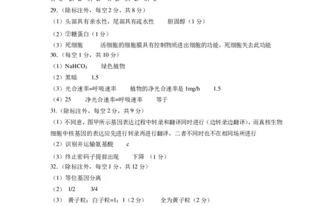 24届高三理科综合10月阶段性考试试卷答案(1)_2023年10月_0210月合集_2024届四川省成都市第七中学高三上学期10月月考_四川省成都市第七中学2024届高三上学期10月月考理综