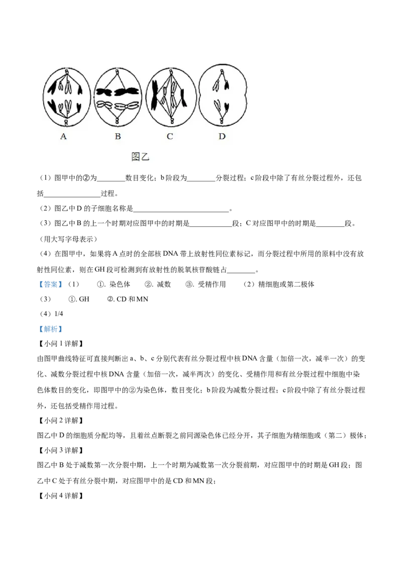 山西省大同市第一中学校2023-2024学年高三上学期10月月考生物试题Word版含解析(1)_2023年10月_0210月合集_2024届山西省大同市第一中学校高三上学期10月月考