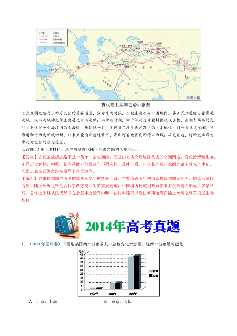 专题20选择性必修二：经济与社会生活（解析卷）_近10年高考真题汇编（必刷）_十年（2014-2024）高考历史真题分项汇编（全国通用）_十年（2014-2023）高考历史真题分项汇编（全国通用）
