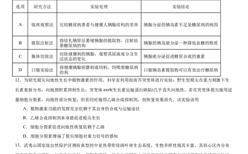 湖北省荆州中学2025-2026学年高三上学期12月月考生物试卷(1)_2026年1月_260104湖北省荆州中学2025-2026学年高三上学期12月月考（全科）