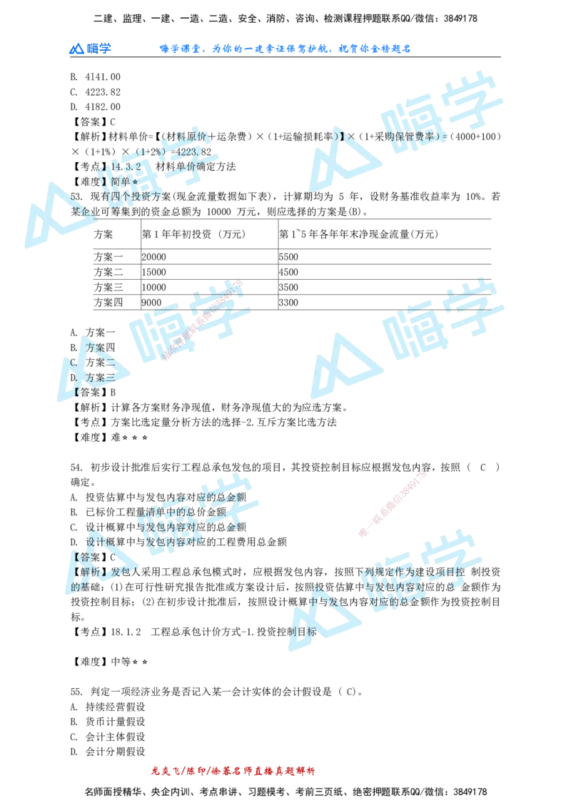 24一建经济真题解析（完整版）_2026年一级建造师_2026年一建经济_2025年一建经济SVIP_01-精华文档✿电子教材✿历年真题_02-历年真题PDF_HX-经济-2024年真题-徐荣
