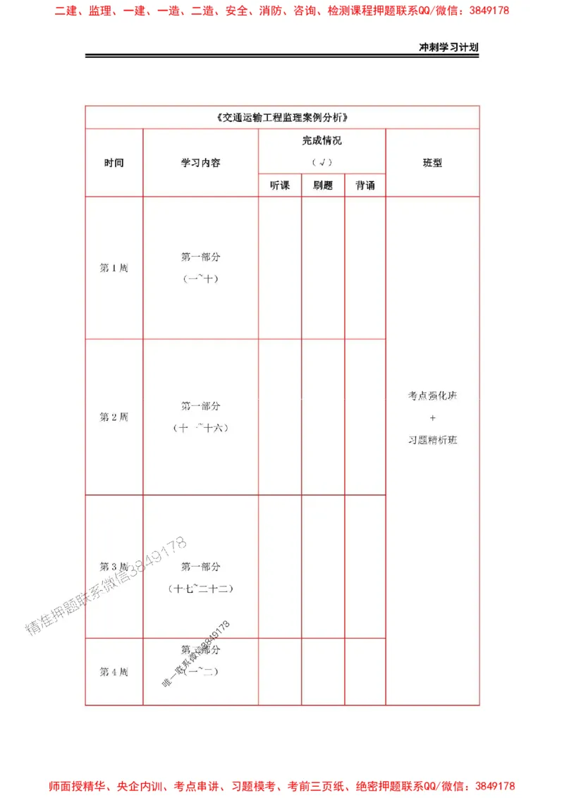 2025年监理工程师（交通）冲刺学习计划_监理工程师_2025监理工程师_2025年监理工程师SVIP_2025年监理交通控制SVIP