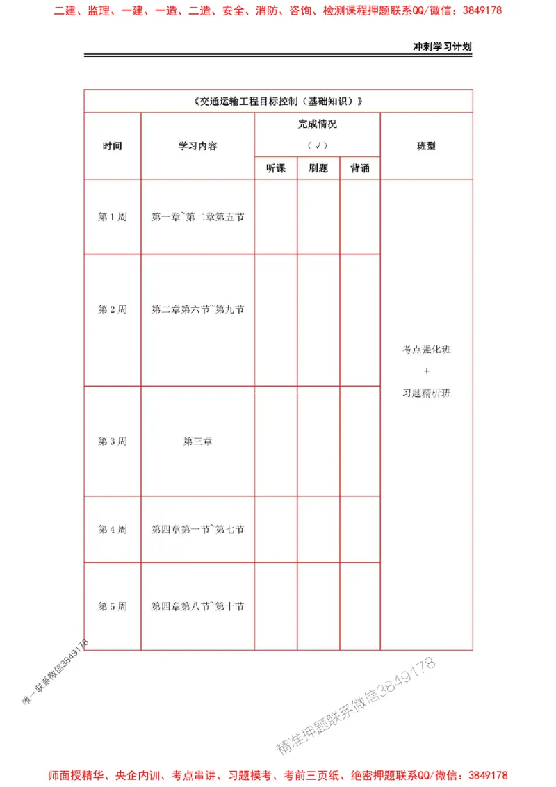 2025年监理工程师（交通）冲刺学习计划_监理工程师_2025监理工程师_2025年监理工程师SVIP_2025年监理交通控制SVIP