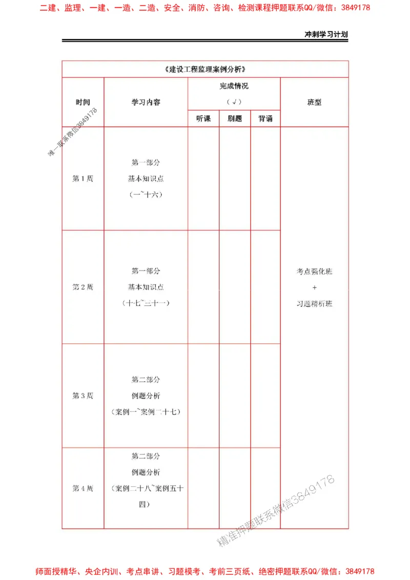 2025年监理工程师（土建）冲刺学习计划_监理工程师_2025监理工程师_2025年监理工程师SVIP_2025年监理土建控制SVIP