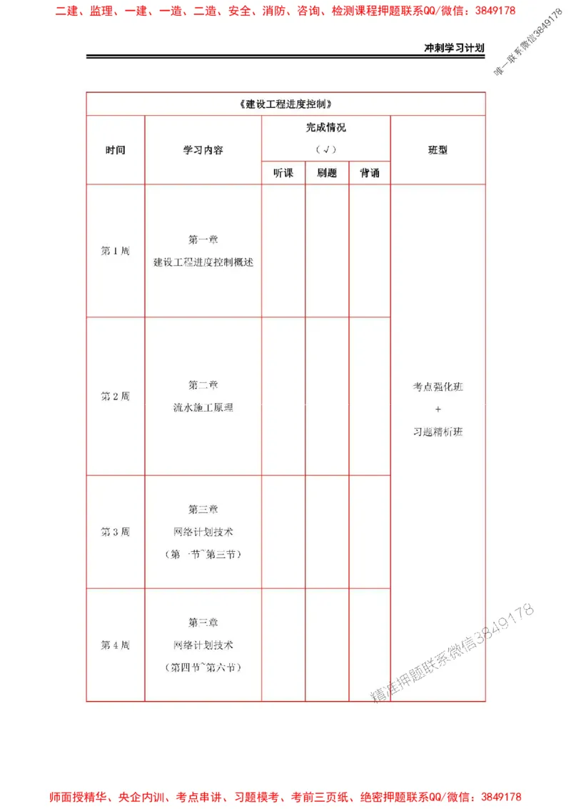 2025年监理工程师（土建）冲刺学习计划_监理工程师_2025监理工程师_2025年监理工程师SVIP_2025年监理土建控制SVIP