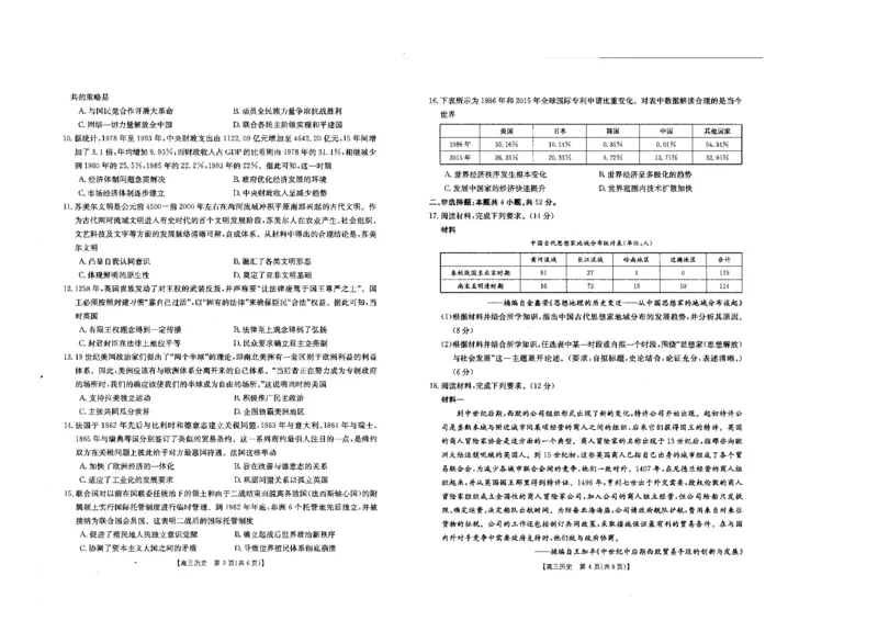 2024届黑龙江省大庆市高三年级第一次教学质量检测历史试卷_2023年9月_01每日更新_8号_2024届黑龙江省大庆市高三上学期第一次教学质量检测