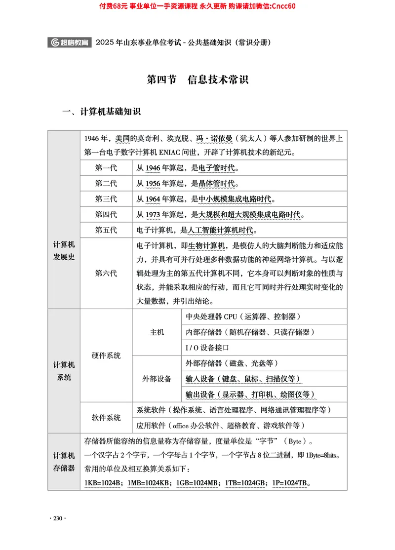 2025年山东事业单位考试-公共基础知识（常识分册）_2026考公资料_（05）超格_行测申论2025超格合集(行测&申论&政治理论)_璐璐2025超G公基＋综合写作全程班(事业单位三支一扶通用)