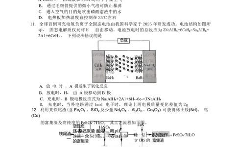 四川省宜宾市普通高中2026届高三上学期第一次诊断性测试（一模）化学试题(1)_2026年1月_260115四川省宜宾市普通高中2023级(2026届)高三年级第一次诊断性测试（宜宾一诊）