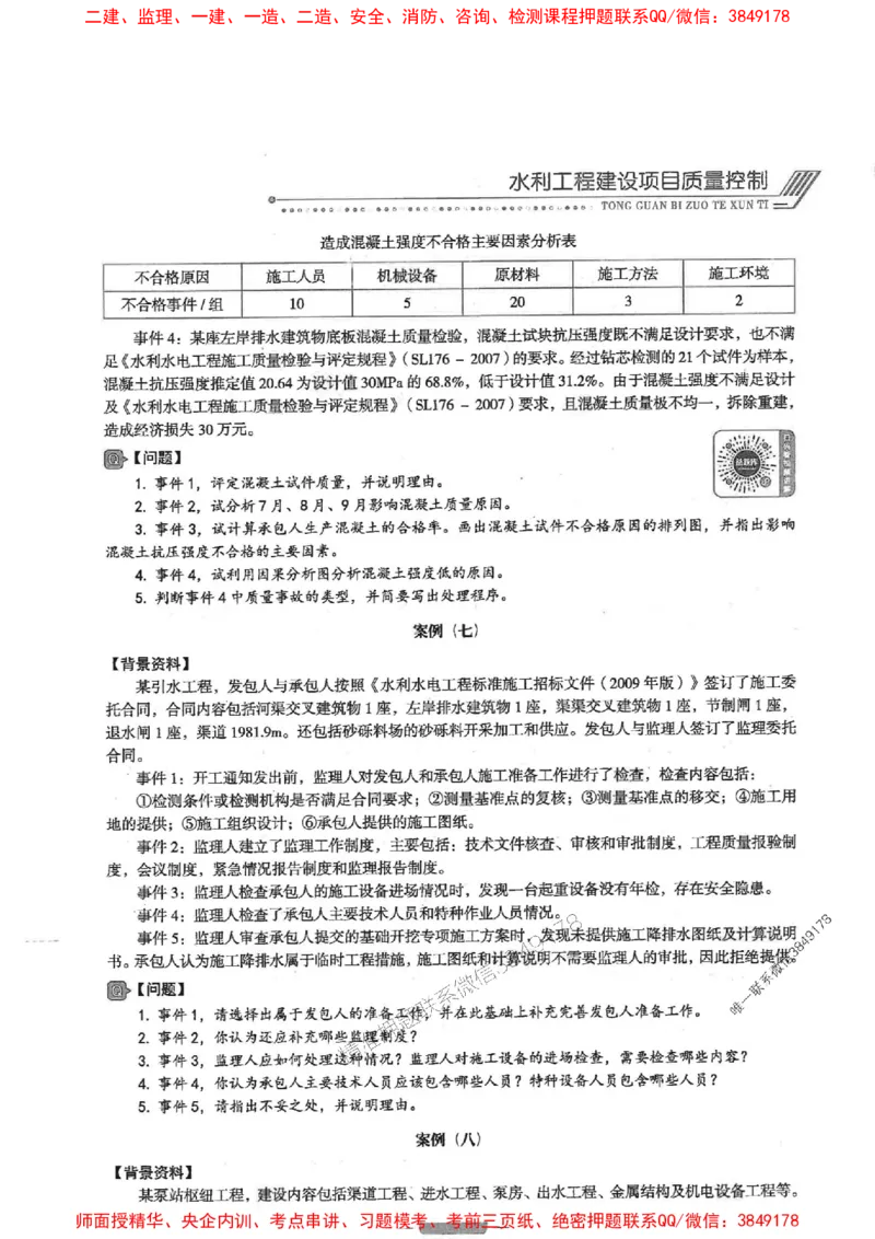 2025年监理水利案例-核心母题1000题推荐_监理工程师_2025监理工程师_2025年监理工程师SVIP_2025年监理水利案例SVIP_03-习题精析✿实战特训✿模考通关